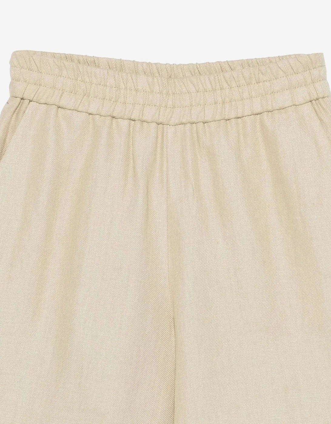 Boys Linen Bermuda Shorts in Beige