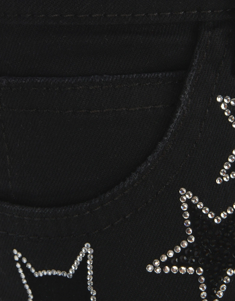 Girls Diamante Cat Woman Jeans