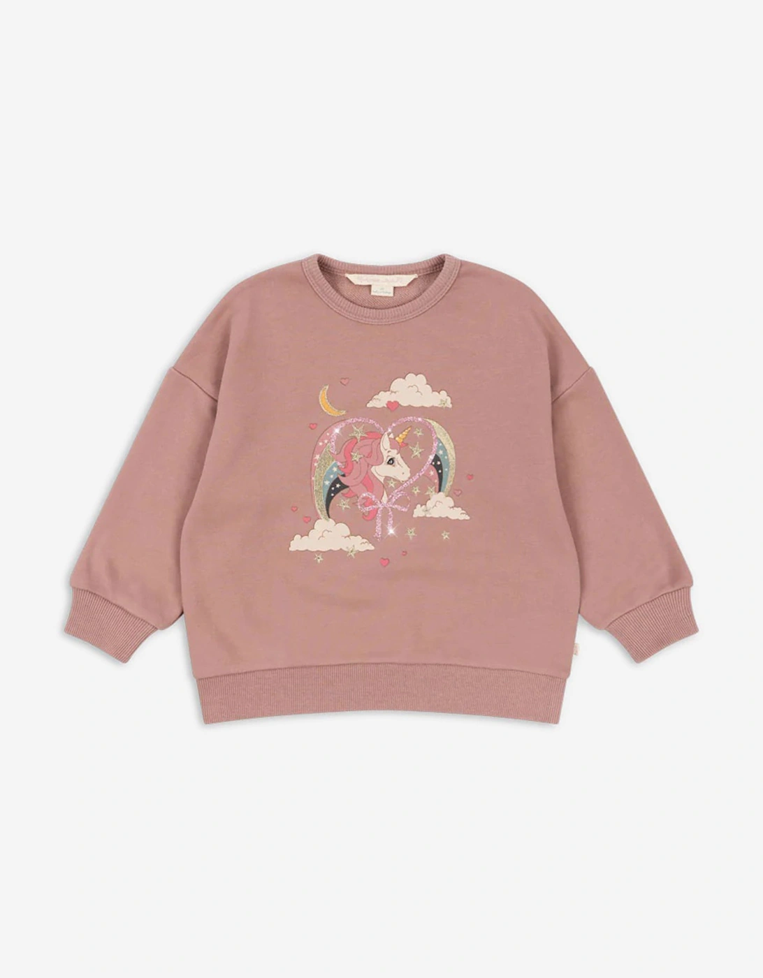 Konges Sløjd Girls Lou Glitter Sweatshirt in Pink, 6 of 5