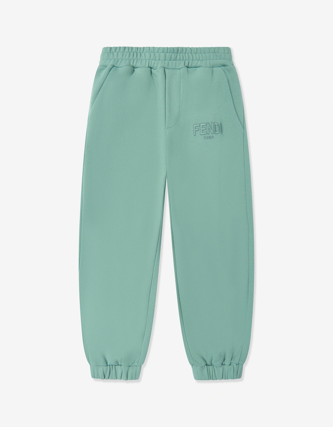 Fendi Boys Green Logo Joggers  - Size 5 Years Kids