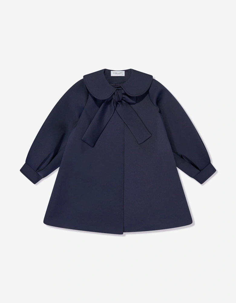 Girls Bow Detailed Jacket in Navy
