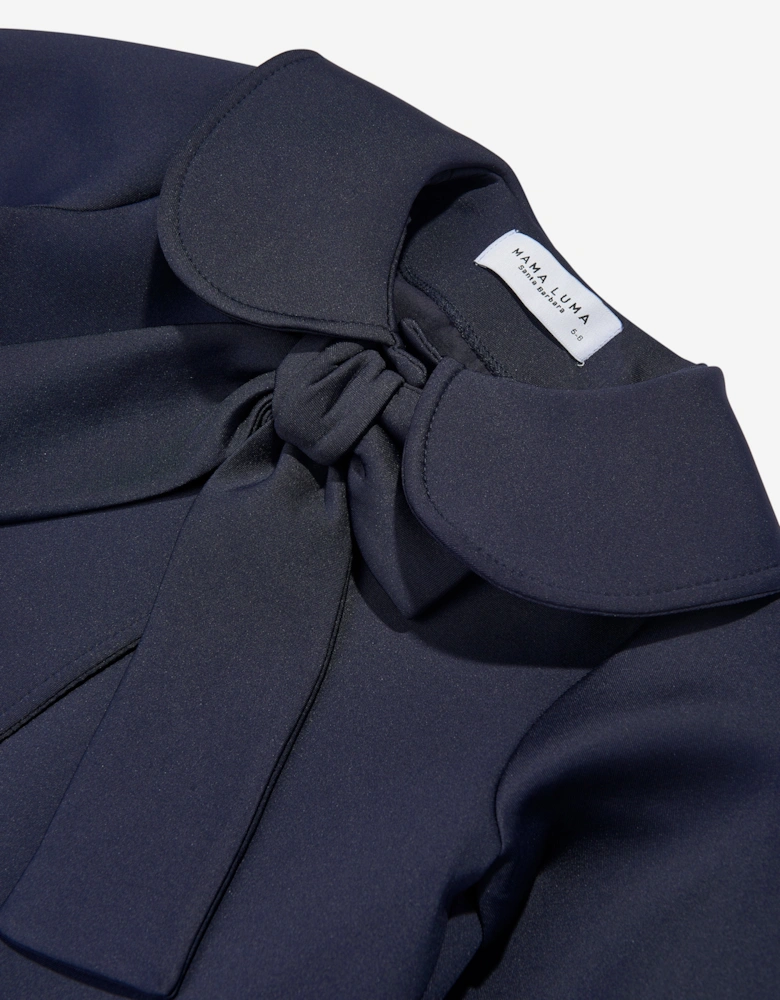 Girls Bow Detailed Jacket in Navy