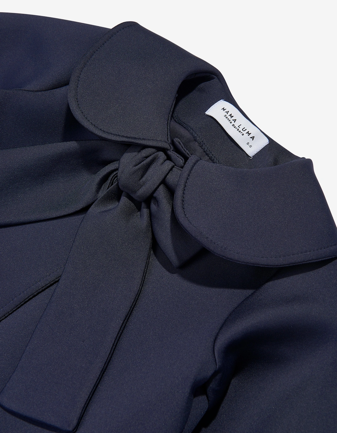 Girls Bow Detailed Jacket in Navy