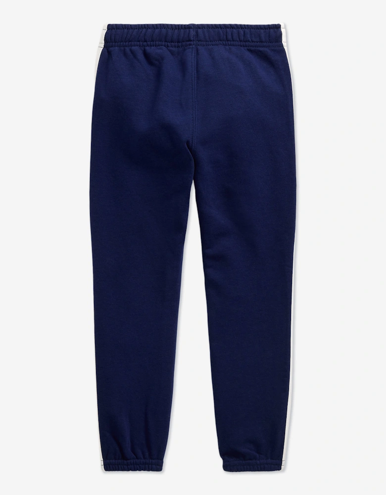 Girls Side Stripe Joggers in Navy