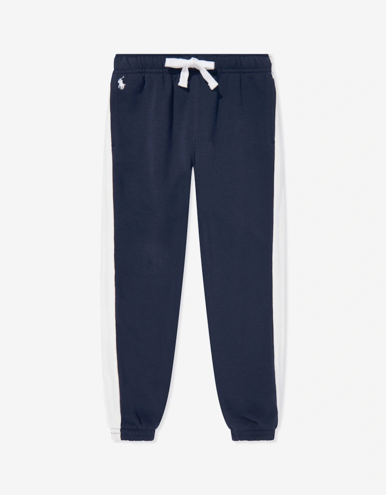 Girls Side Stripe Joggers in Navy