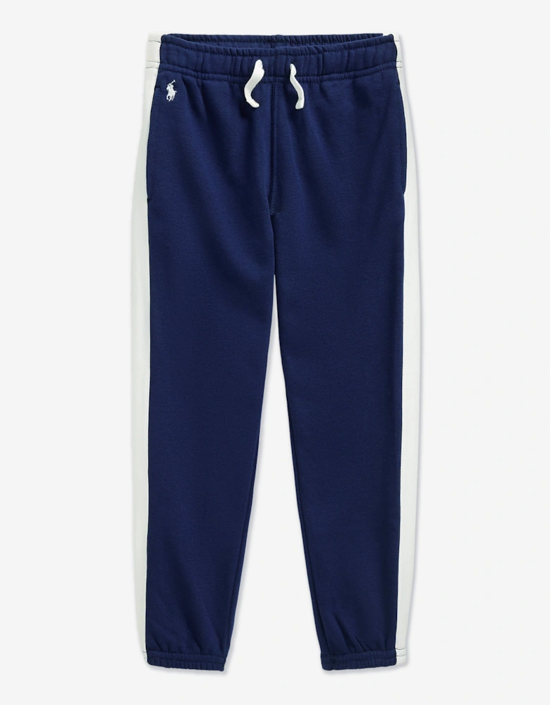 Girls Side Stripe Joggers in Navy
