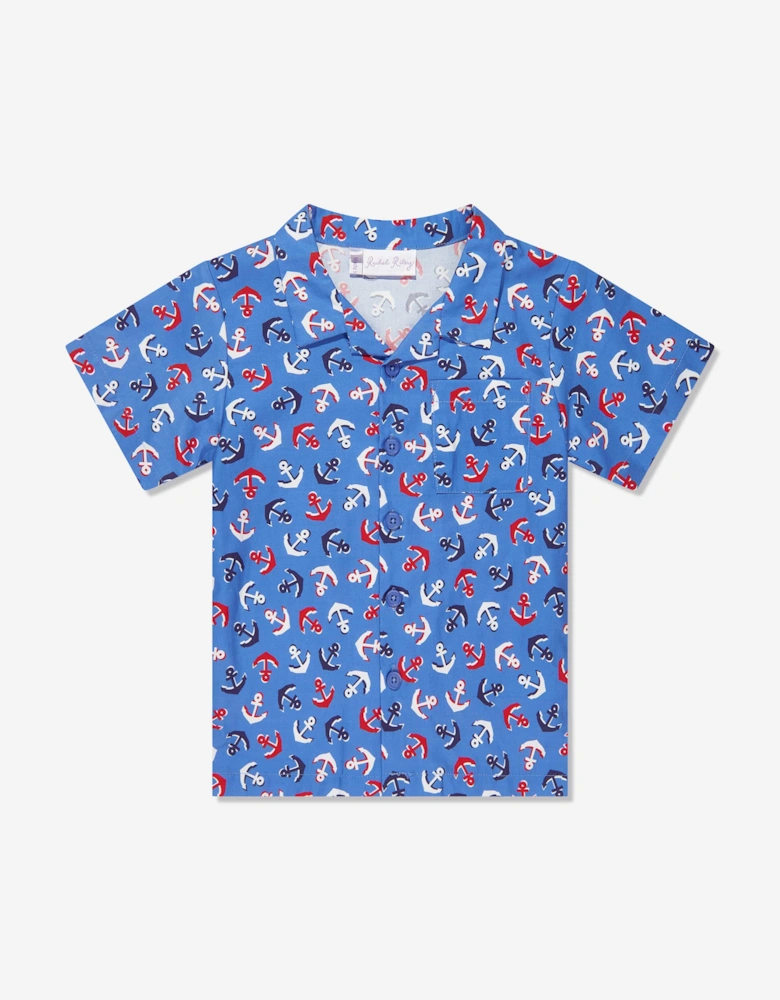 Boys Anchor Shirt in Blue