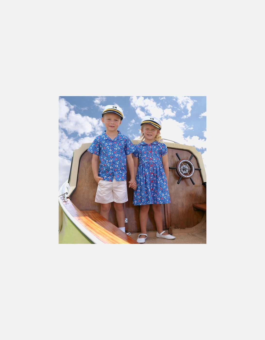 Boys Anchor Shirt in Blue