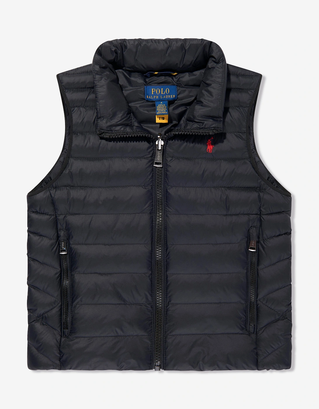 Boys Colden Packable Gilet in Black, 5 of 4
