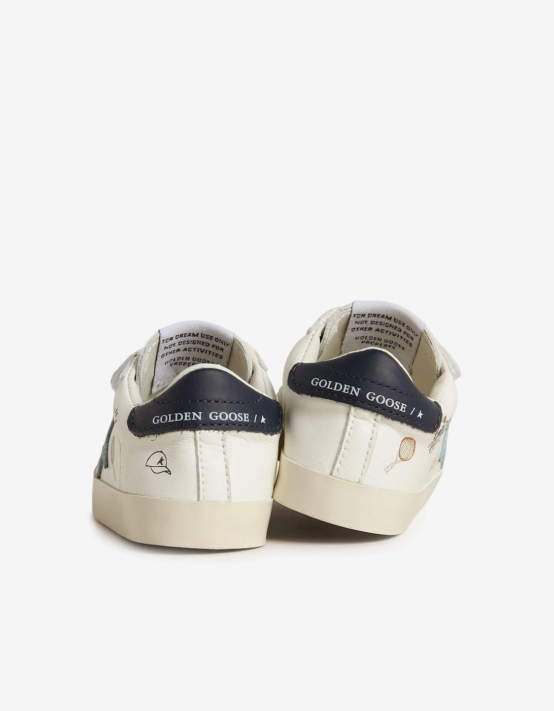 Baby Boys Leather and Suede School Trainers in White