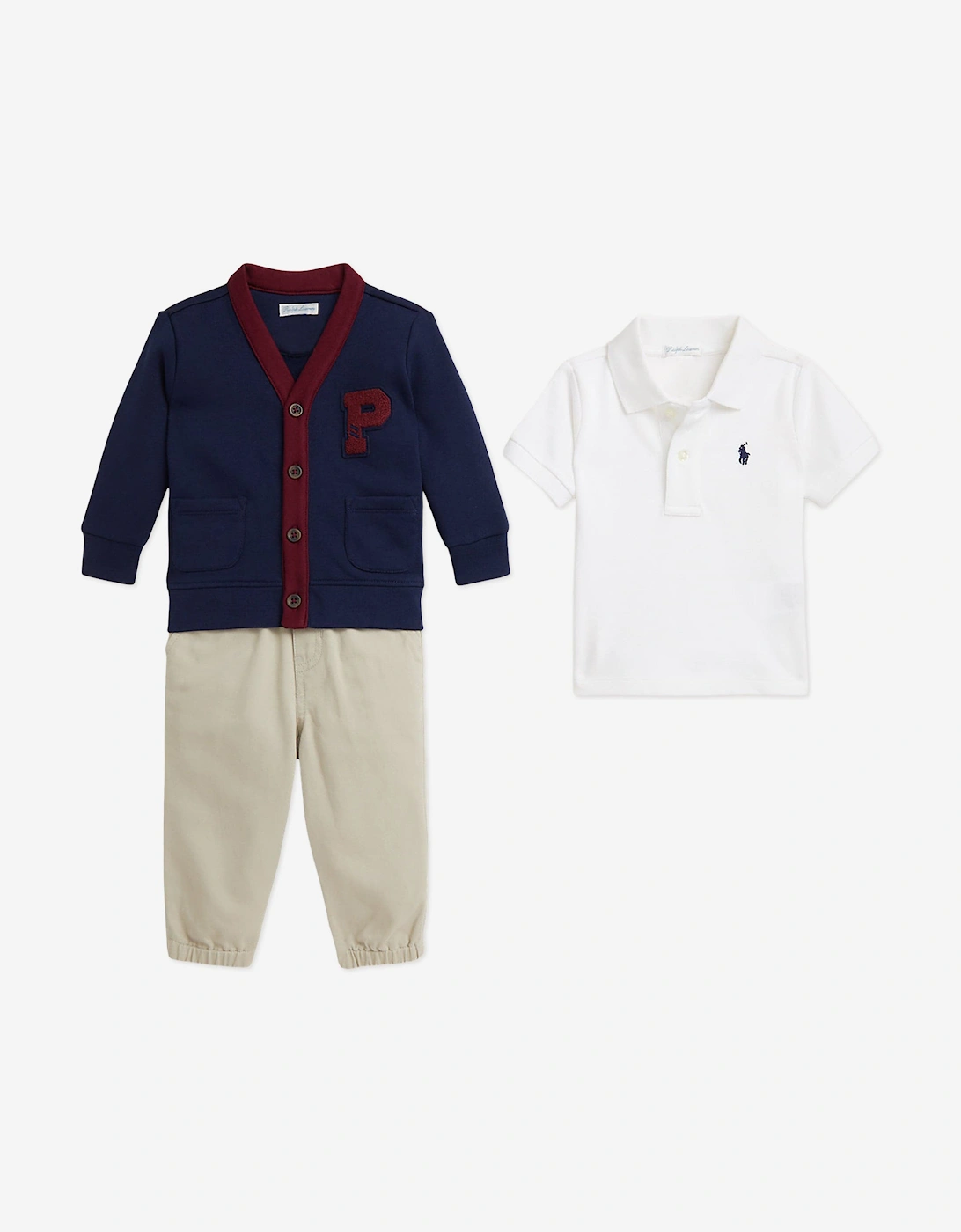 Baby Boys Trouser Set in Navy, 6 of 5