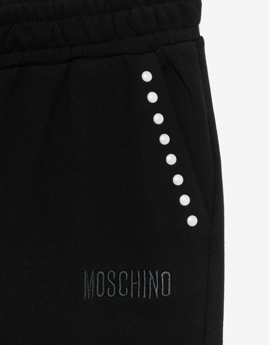 Girls Peace Pearls Joggers in Black
