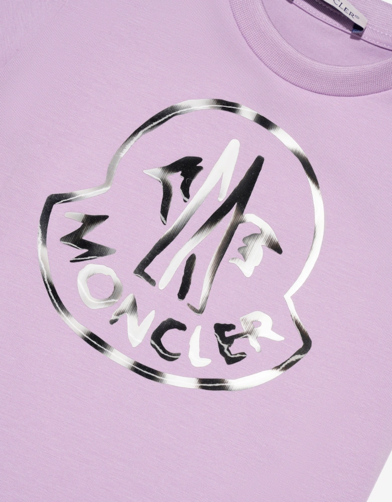 Enfant Baby Girls Logo T-Shirt in Lilac
