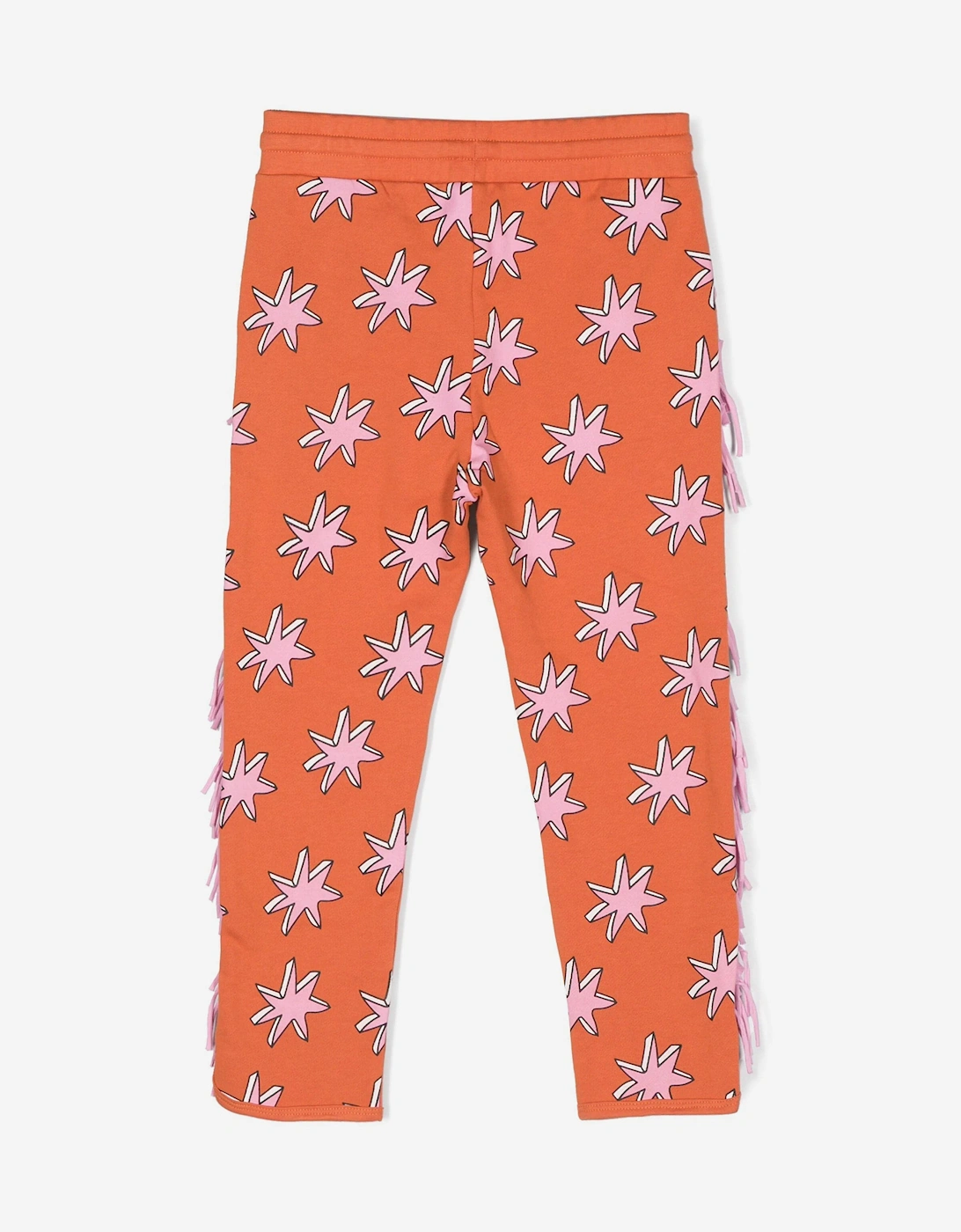 Girls Fringed Joggers in Orange