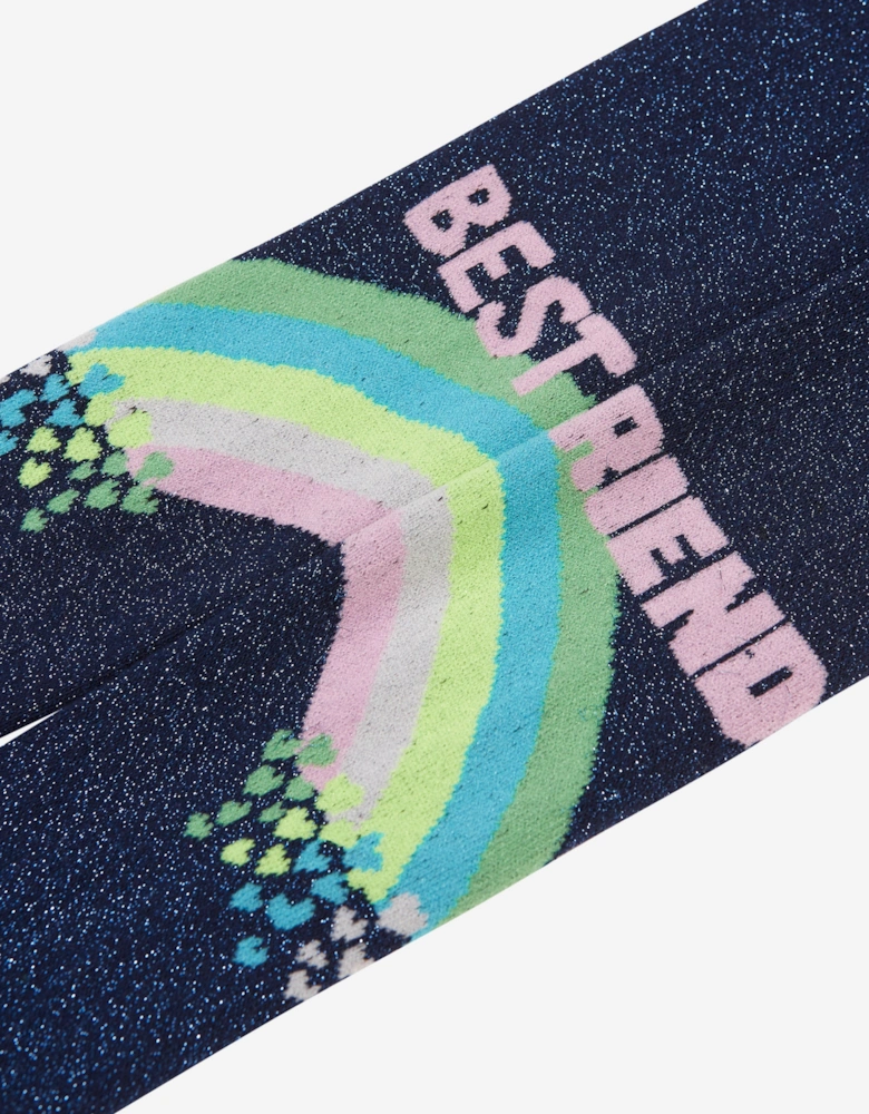 Billieblush Girls Best Friend Tights in Navy