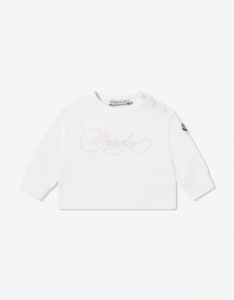 Baby Girls Logo Tracksuit in Ivory