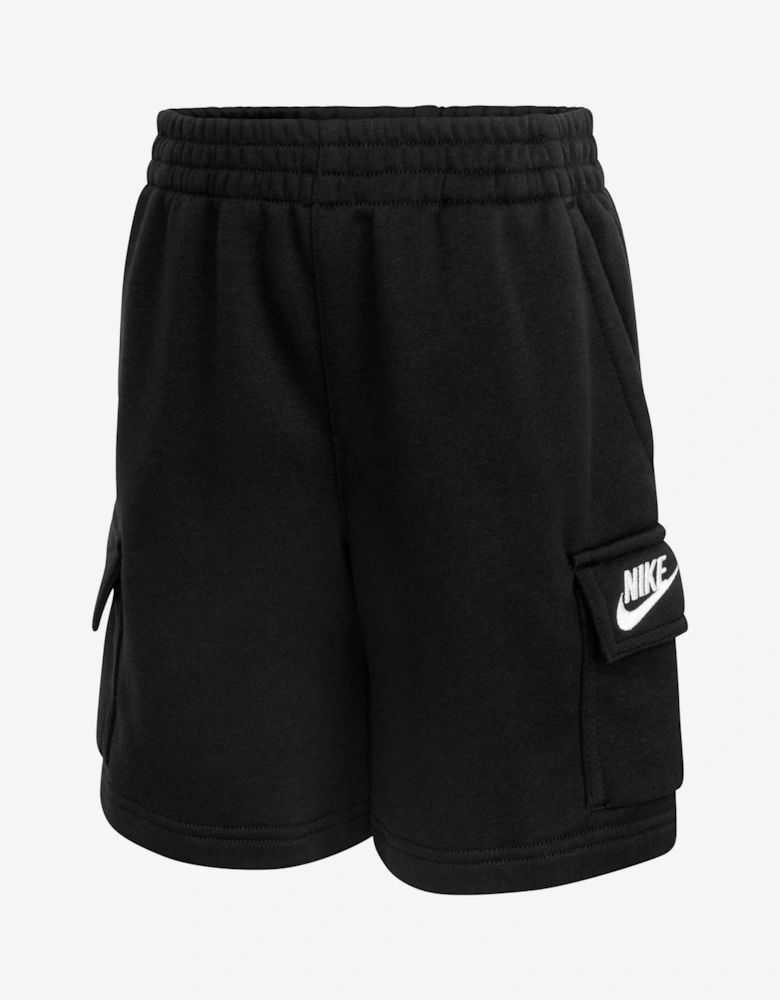 Kids Cargo Shorts in Black