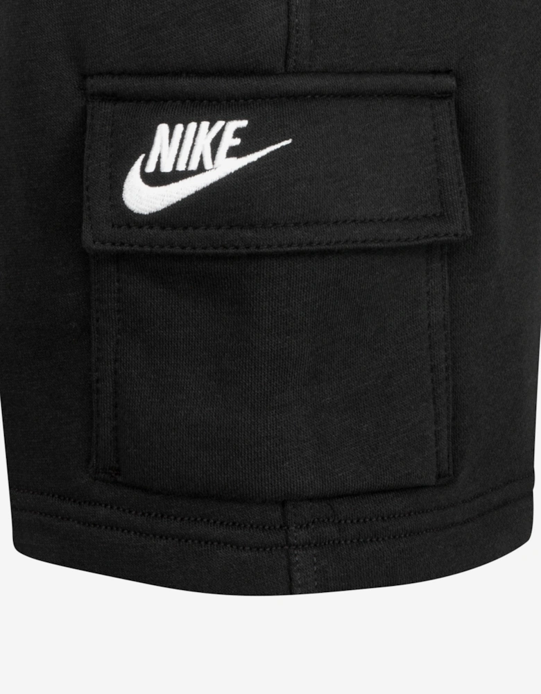 Kids Cargo Shorts in Black