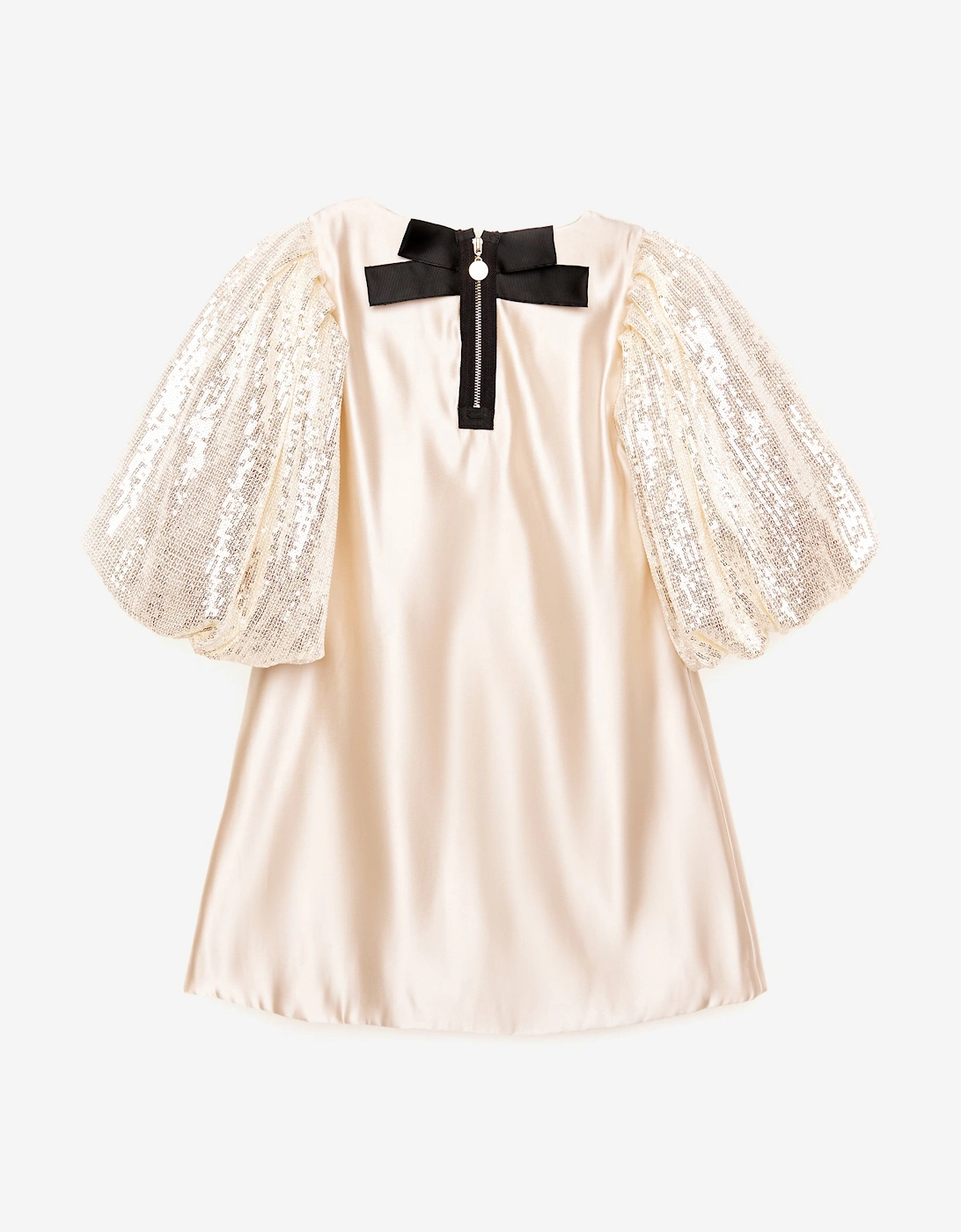 BCBGMAXAZRIA Girls Satin Dress in Gold