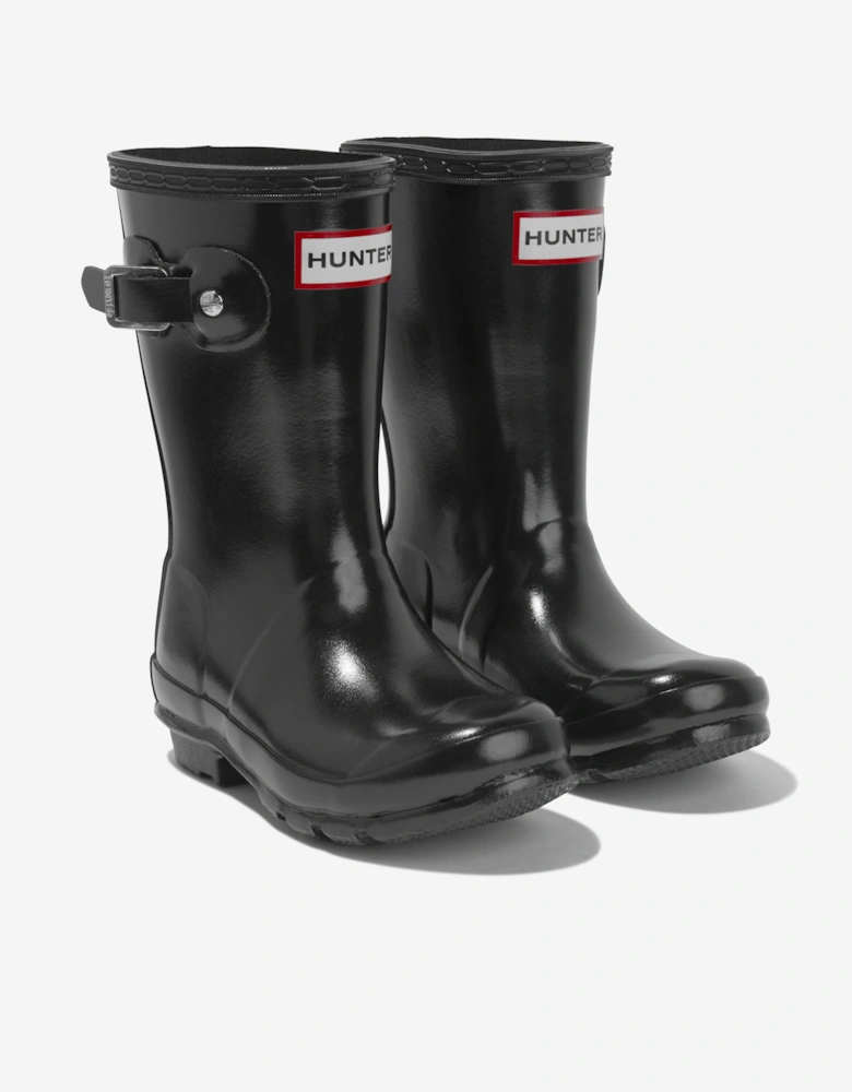 Kids Original Gloss Wellington Boots in Black