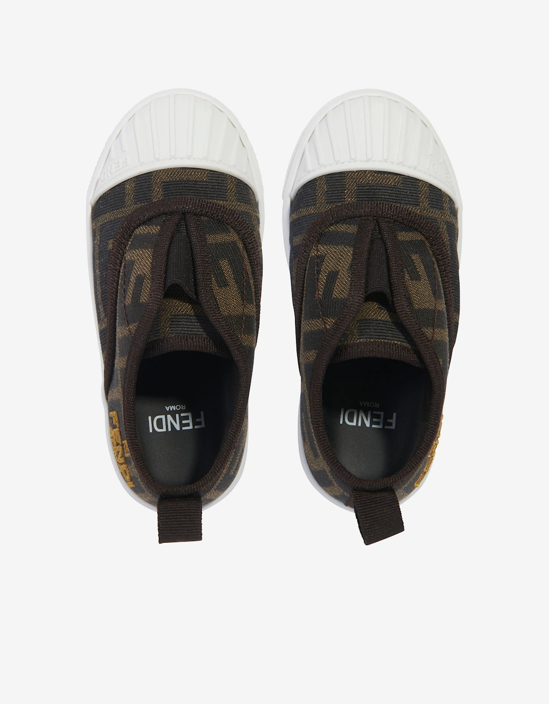 Kids FF Logo Trainers in Brown