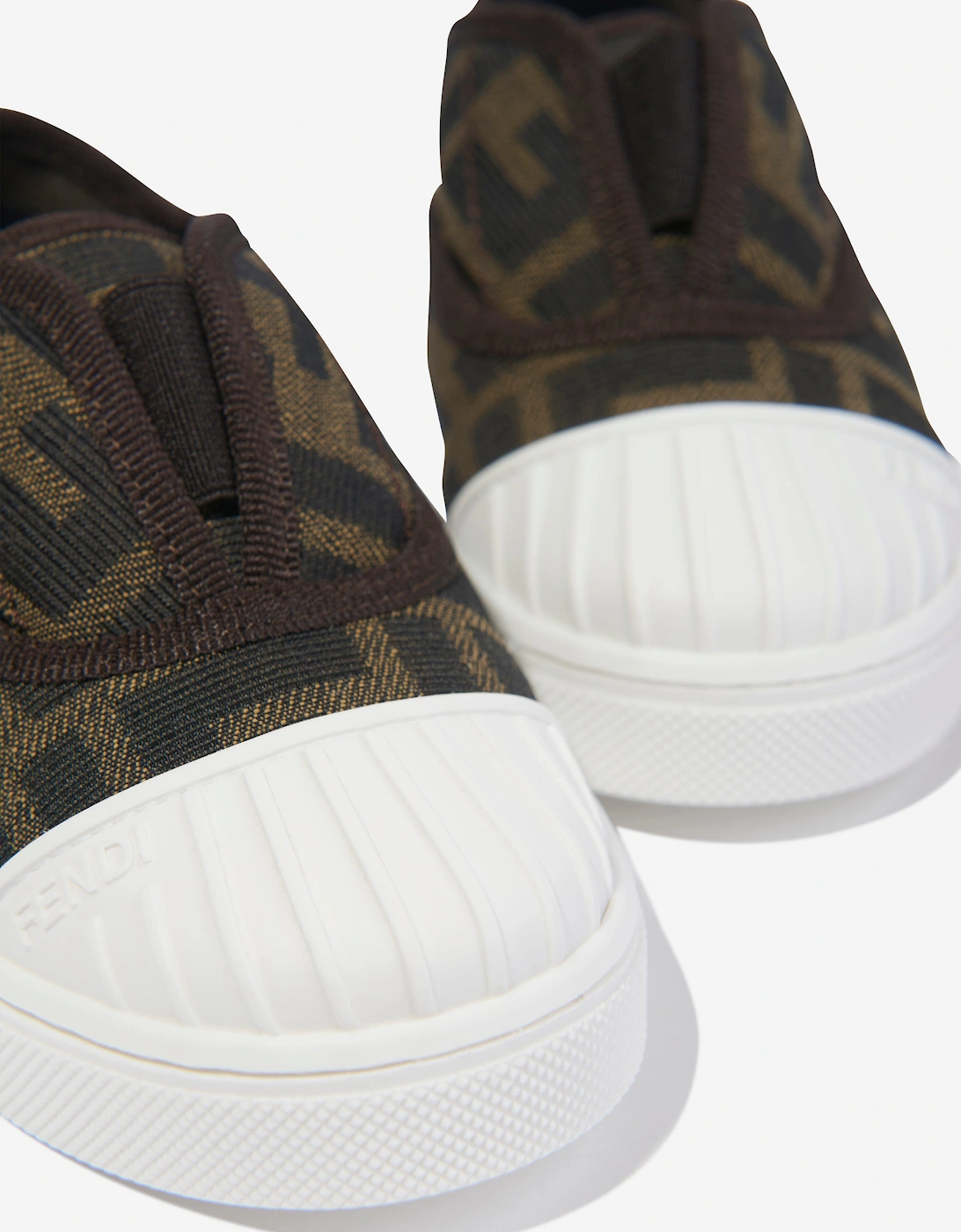 Kids FF Logo Trainers in Brown