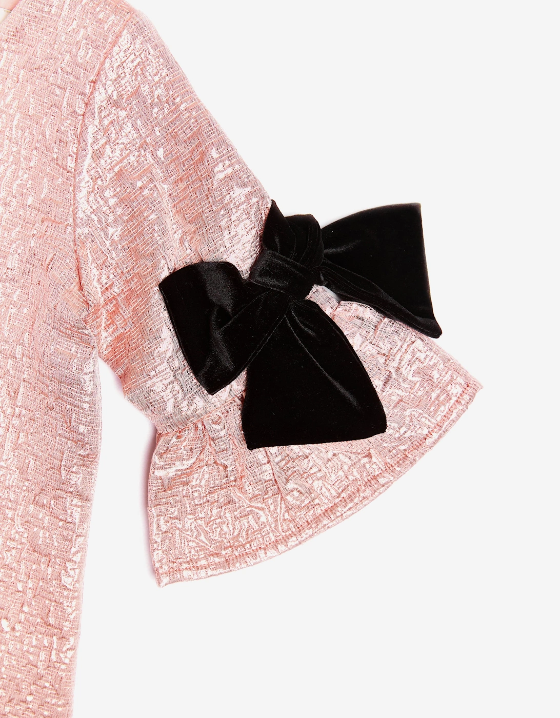 BCBGMAXAZRIA Girls Metallic Dress in Pink