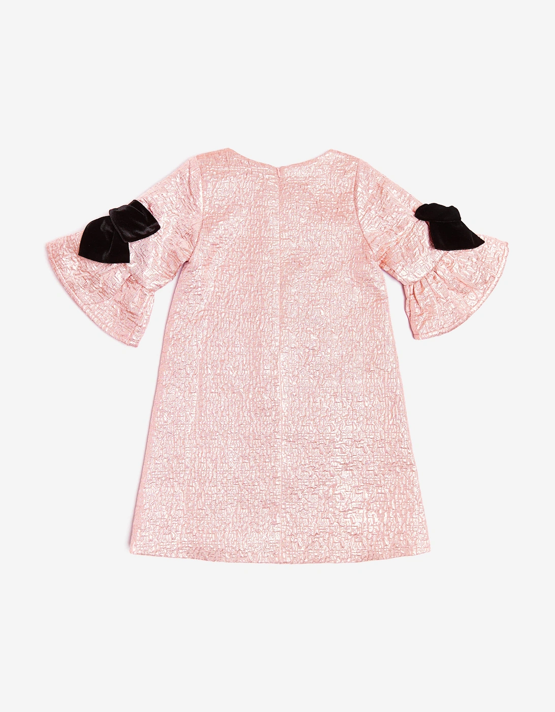 BCBGMAXAZRIA Girls Metallic Dress in Pink