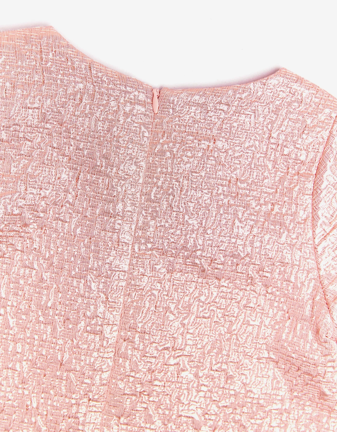 BCBGMAXAZRIA Girls Metallic Dress in Pink