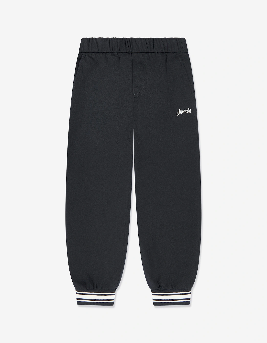 Moncler Boys Black 'S Enfant Logo Joggers In  14 Years Size 14 Yrs Kids