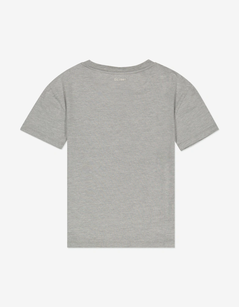 Kids Pocket T-Shirt in Grey