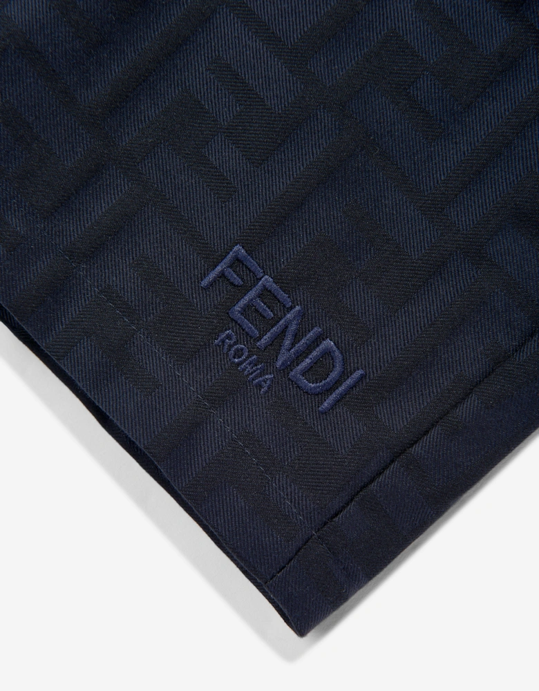 Baby Boys FF Jacquard Romper in Navy