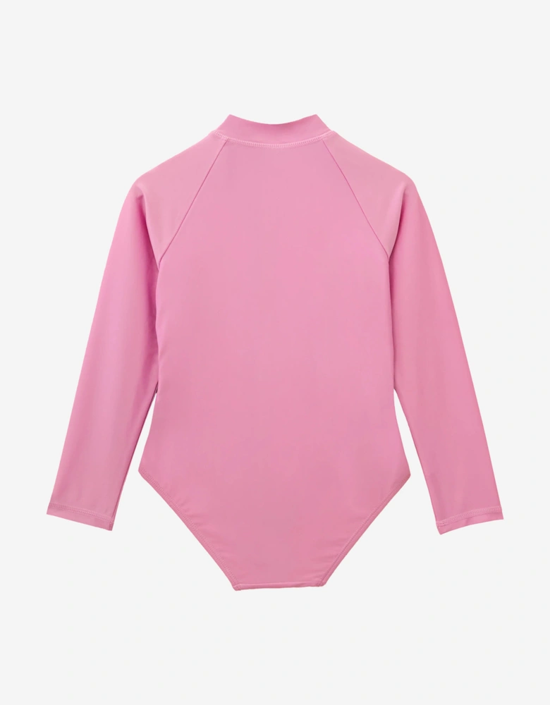 Girls Hop The Bunny Swimsuit in Pink (UPF50+)