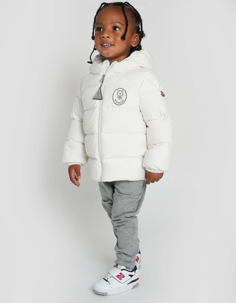 Enfant Baby Down Padded Sanyu Jacket in White