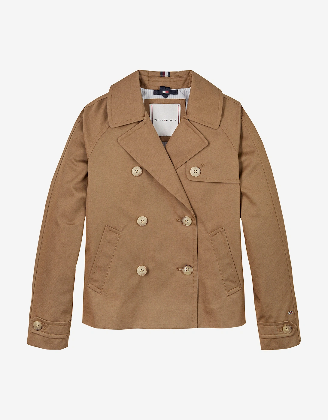 Girls Short Cotton Jacket in Brown, 5 of 4