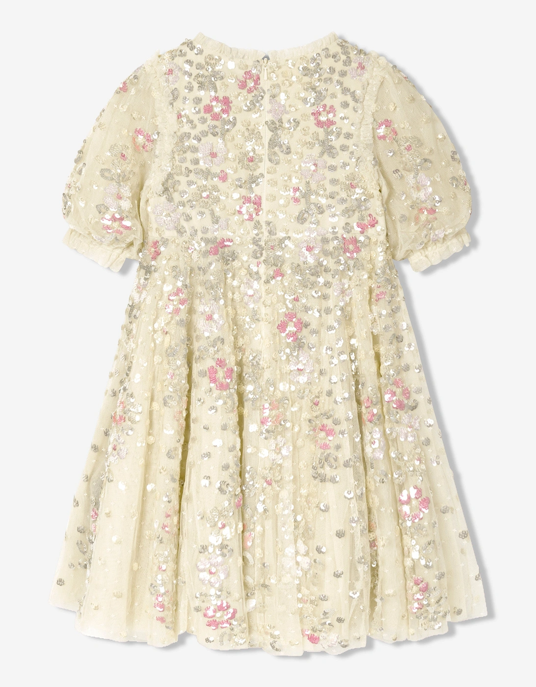 Girls Tulle Confetti Dress in Yellow