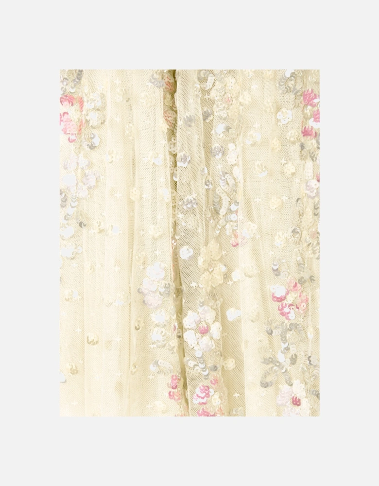 Girls Tulle Confetti Dress in Yellow