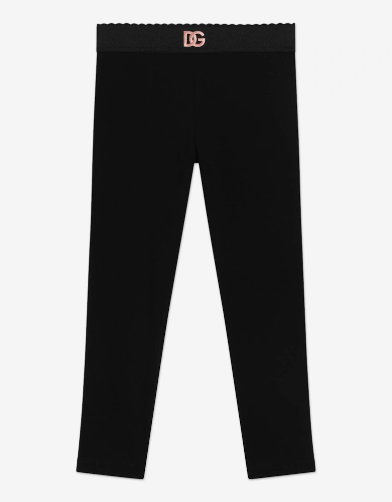 Girls Logo Leggings in Black