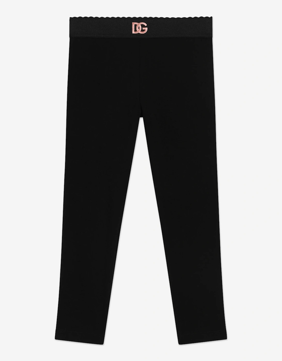 Dolce & Gabbana Girls Black 'S Logo Leggings In - : 14 Years Size 14 Yrs Kids