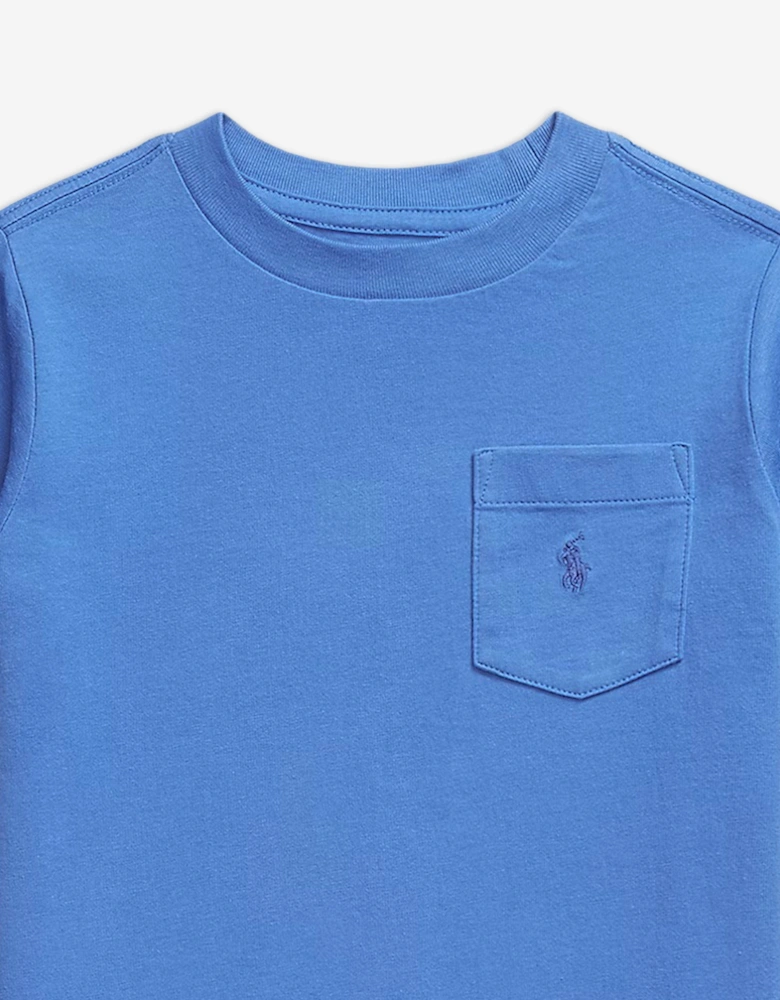Boys Jersey Pocket T-Shirt in Blue
