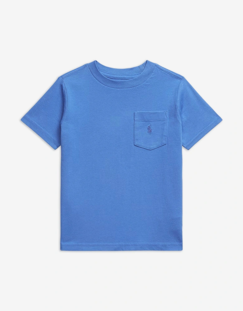Boys Jersey Pocket T-Shirt in Blue