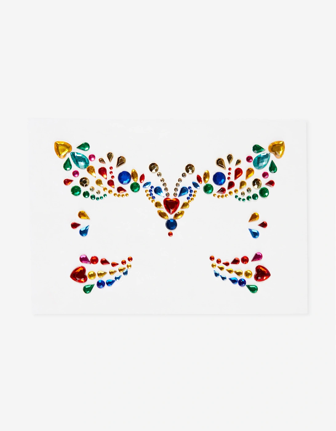 Girls Butterfly Gem Makeup Stickers in Multicolour