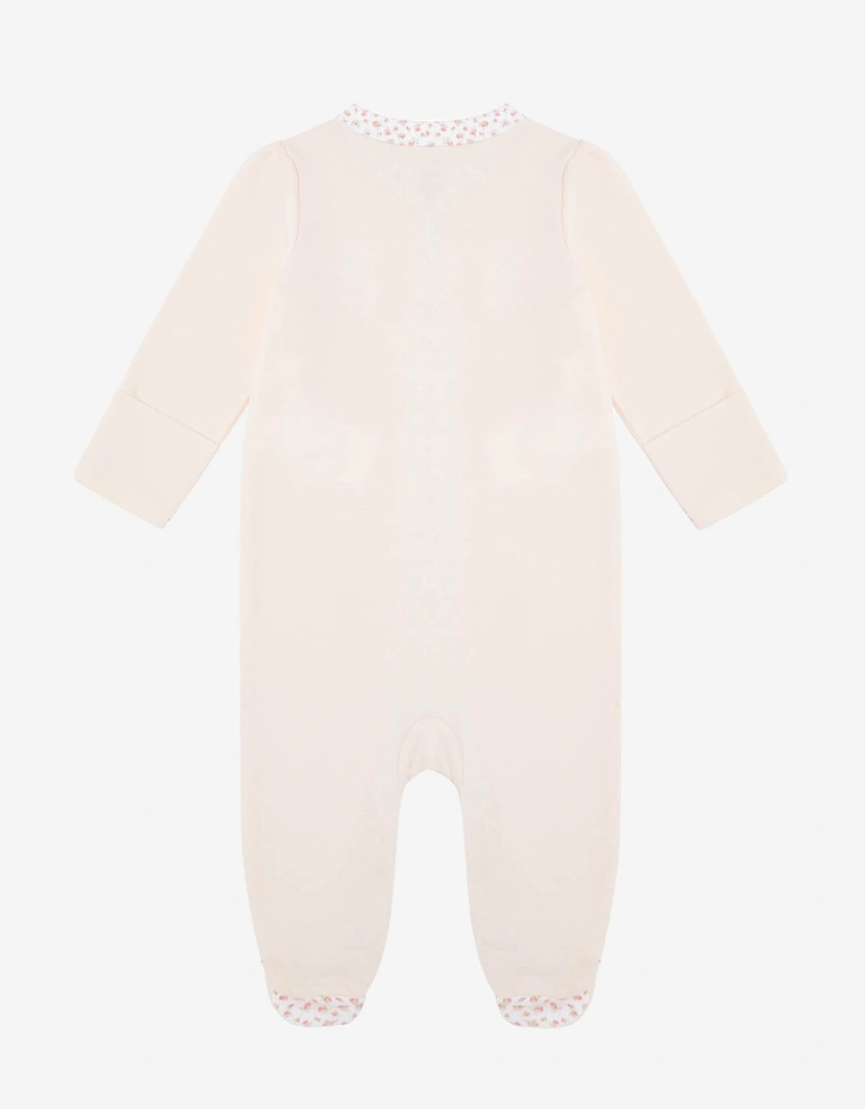 Baby Girls Logo Babygrow in Pink