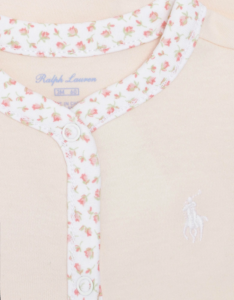 Baby Girls Logo Babygrow in Pink