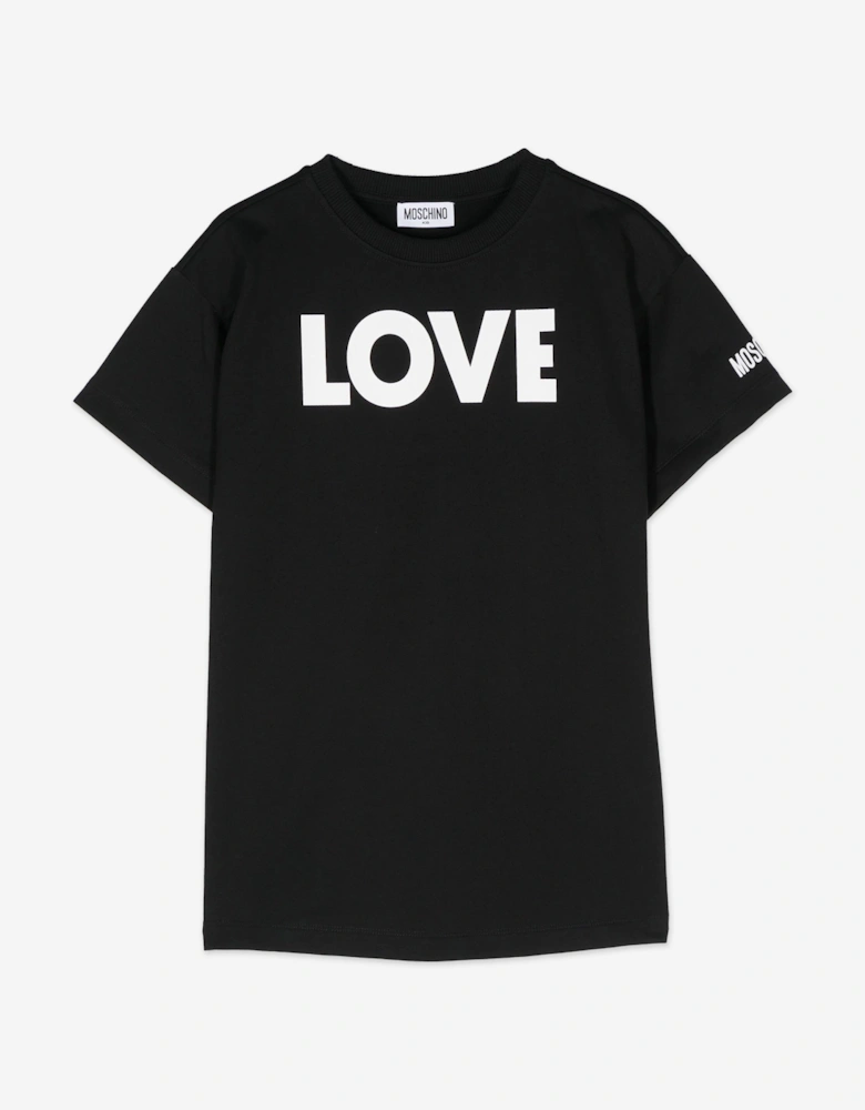 Girls Love Jersey Dress in Black