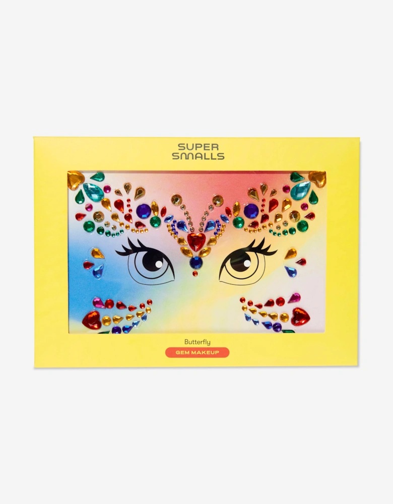 Girls Butterfly Gem Makeup Stickers in Multicolour