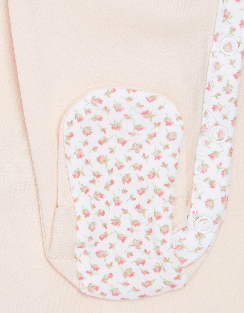 Baby Girls Logo Babygrow in Pink