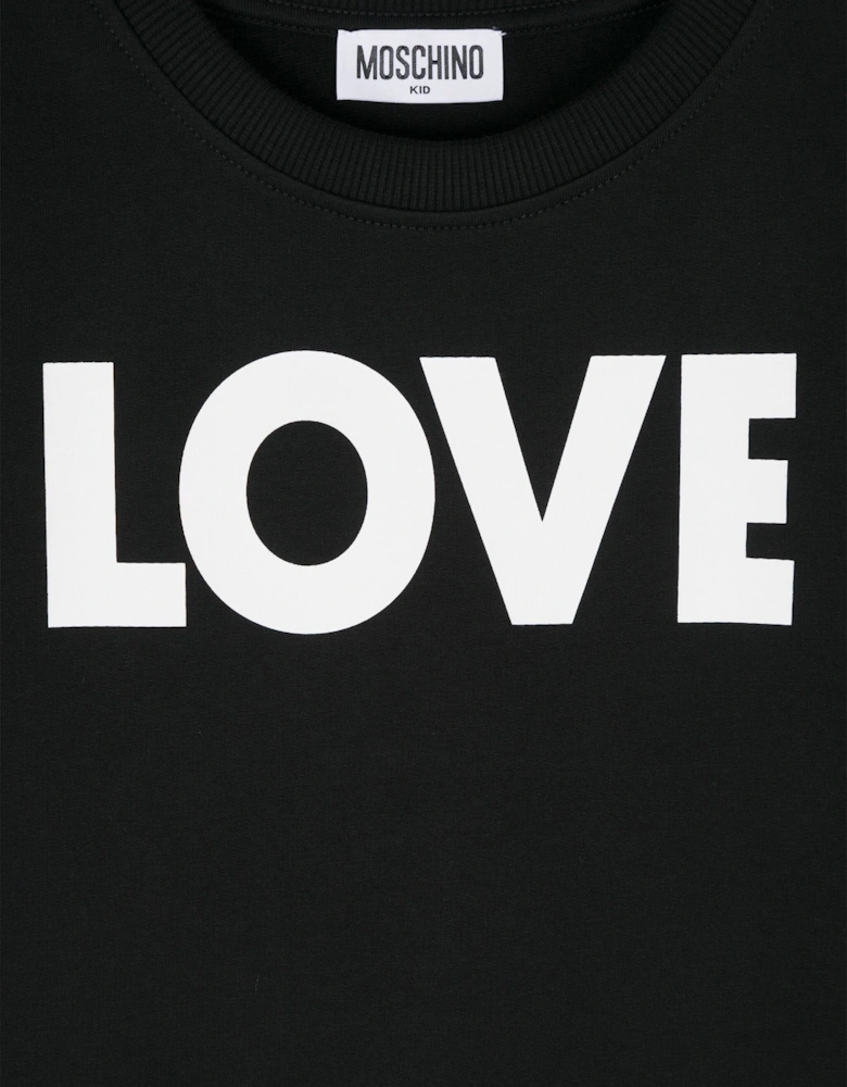 Girls Love Jersey Dress in Black