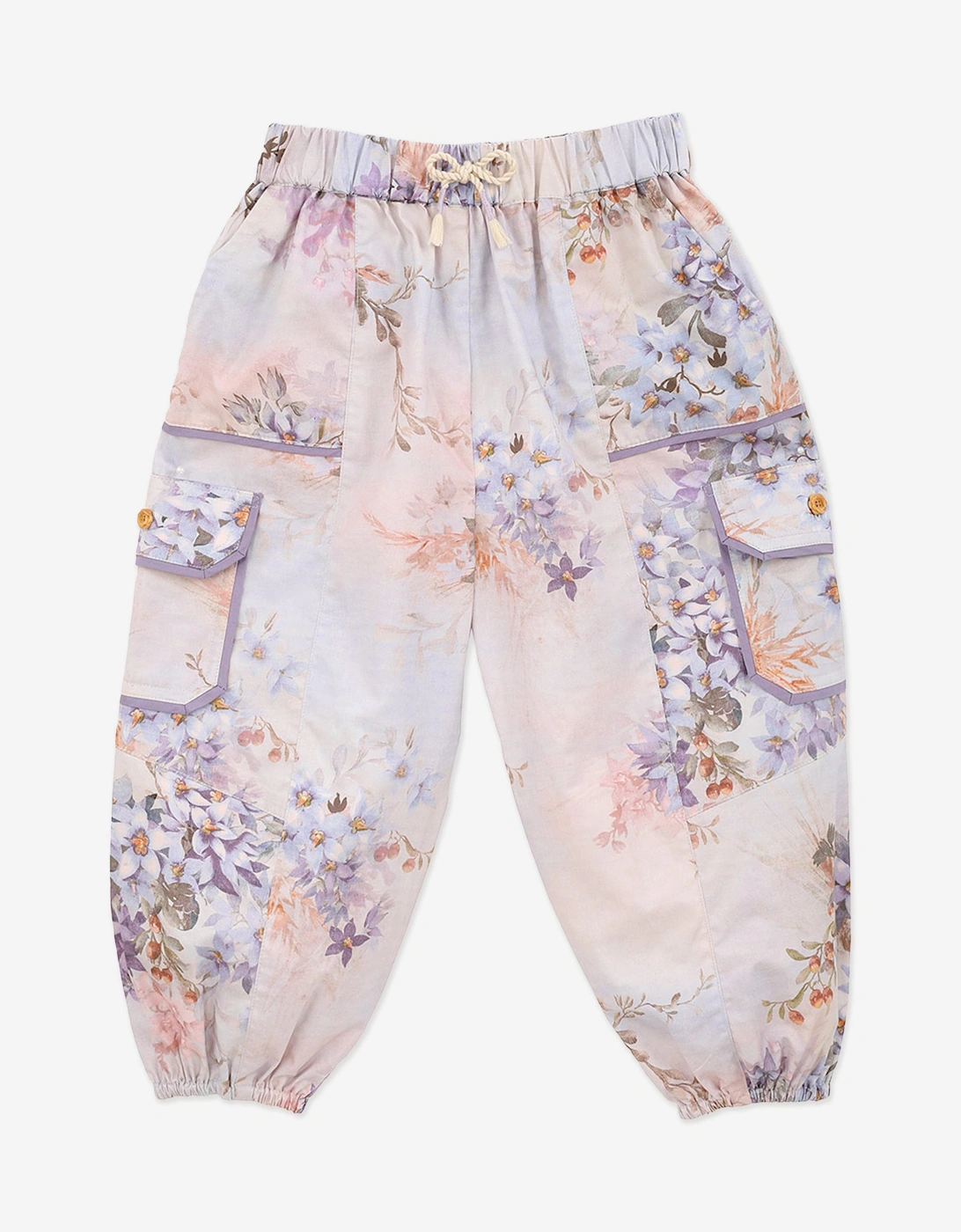 Girls Casacdian Poplin Cargo Pants in Blue, 5 of 4