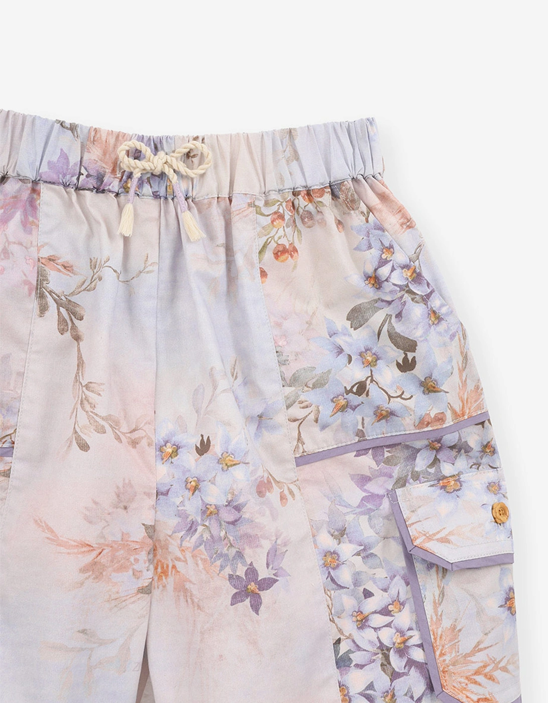 Girls Casacdian Poplin Cargo Pants in Blue